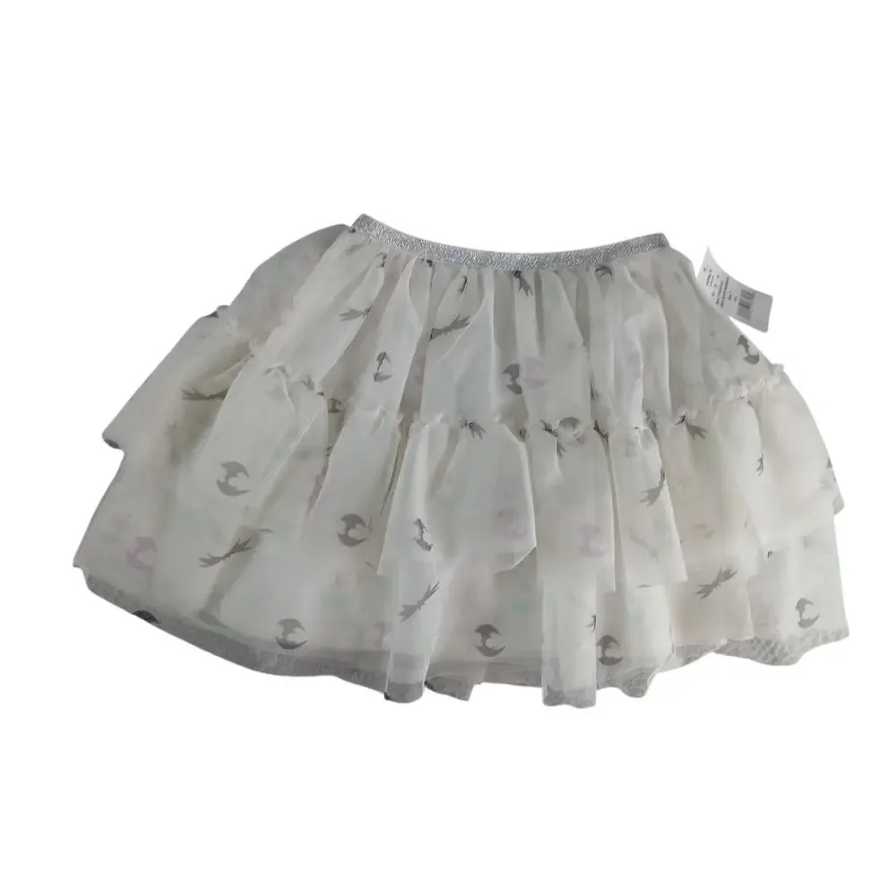 Disney Nightmare Before Christmas Girls Skirt Size 7 Bats Halloween Twirl NWT